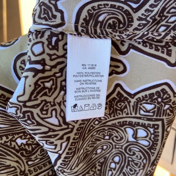 SOLD Michael Kors Flutter Sleeve Top with Paisley Print - Picture 6 of 8